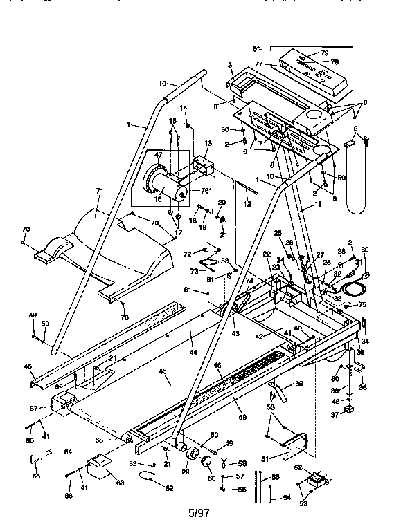 Weslo WLTL85055 unit parts diagram