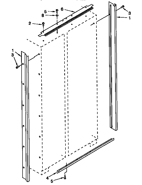 KitchenAid 106KSSS36QDW05 cabinet trim diagram
