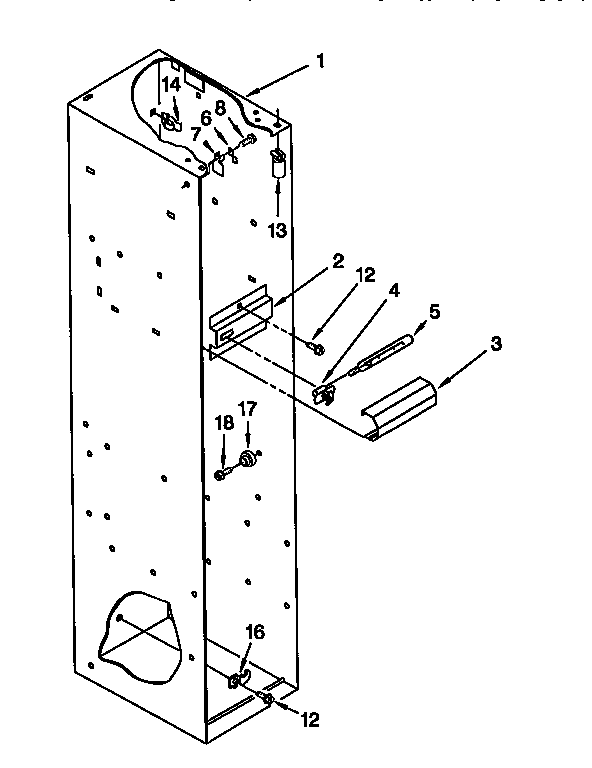KitchenAid 106KSSS36QDW05 freezer liner diagram