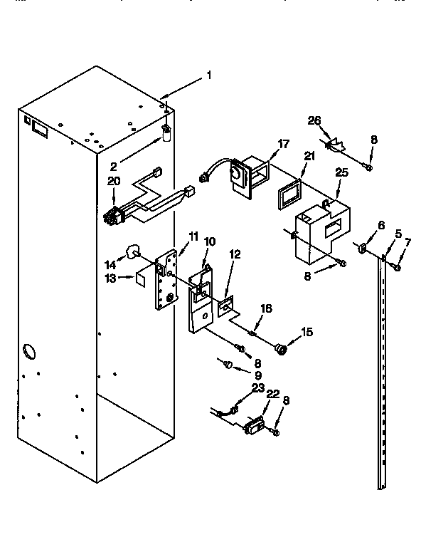 KitchenAid 106KSSS36QDW05 refrigerator liner diagram