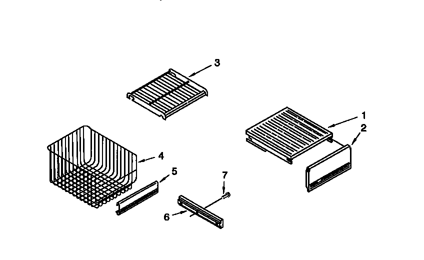 KitchenAid 106KSSS36QDW05 freezer shelf diagram