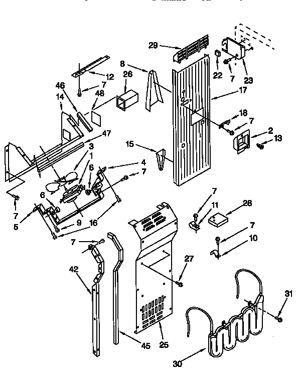 KitchenAid 106KSSS36QDW05 air flow and reservoir diagram