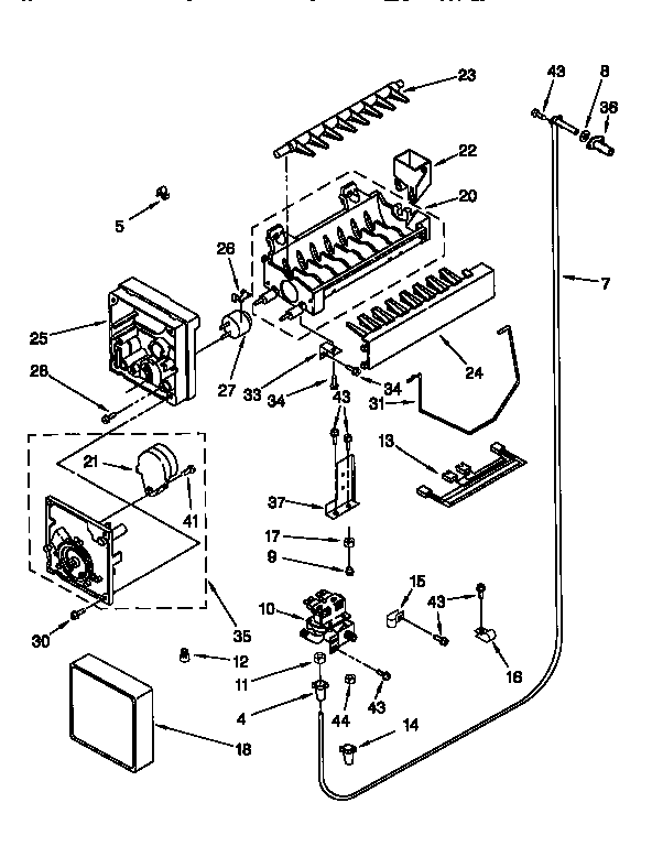 KitchenAid 106KSSS36QDW05 icemaker diagram