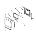 Whirlpool RBD245PDB2 lower oven door diagram