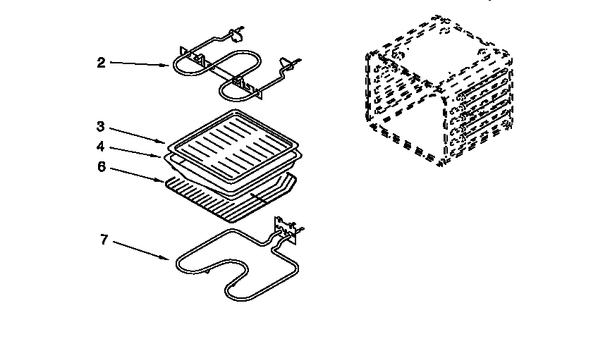 Whirlpool RBD245PDB2 internal oven diagram