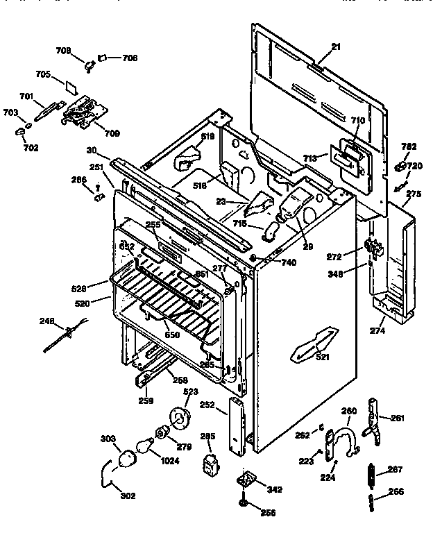 GE JBP66GW1WH body diagram