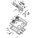 GE JBP25GV2 control panel and cooktop diagram