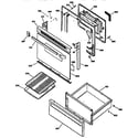 GE JBP25GV2 door and drawer diagram