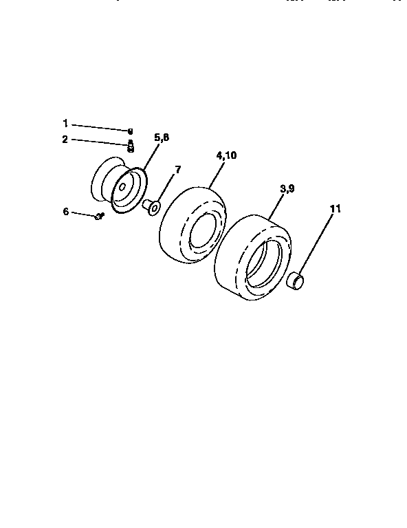 Craftsman 917446400 wheels and tires diagram