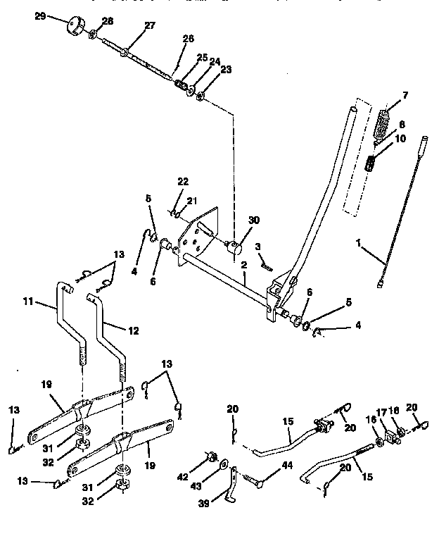 Craftsman 917446400 mower lift diagram