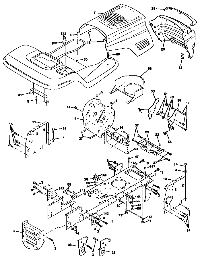 Craftsman 917259570 chassis and enclosures diagram