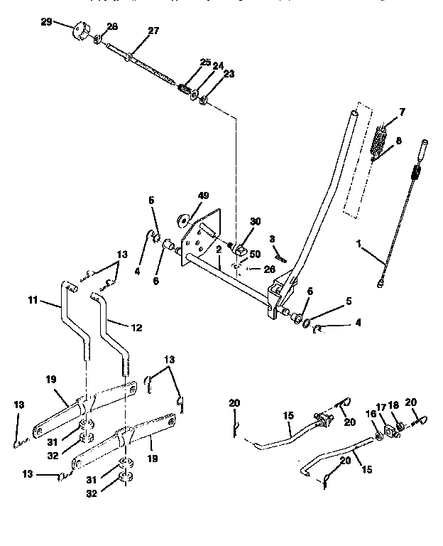 Craftsman 917259570 mower lift diagram