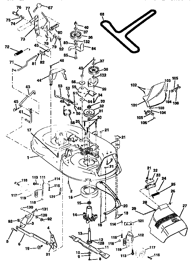 Craftsman 917259570 mower deck diagram