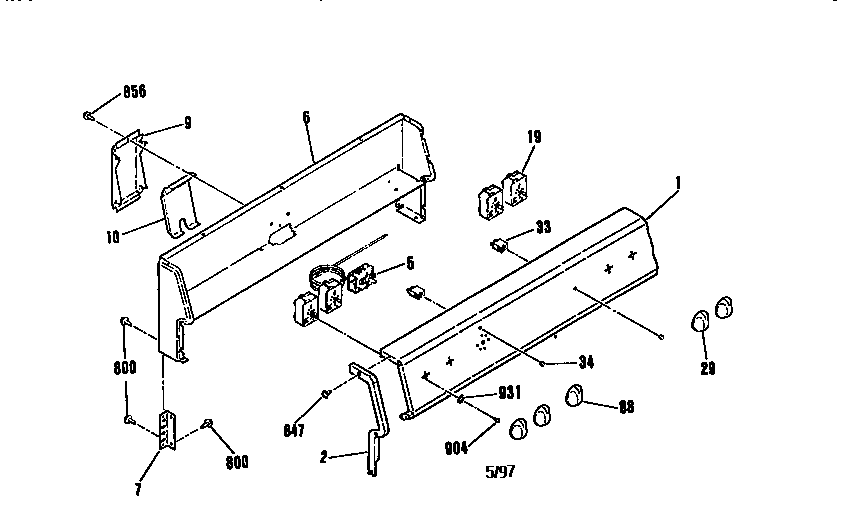 Kenmore 9119114190 backguard diagram