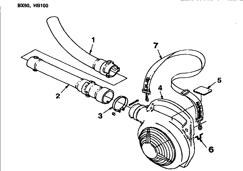 Homelite BX90-UT08026-C bx90 and hb100 only diagram