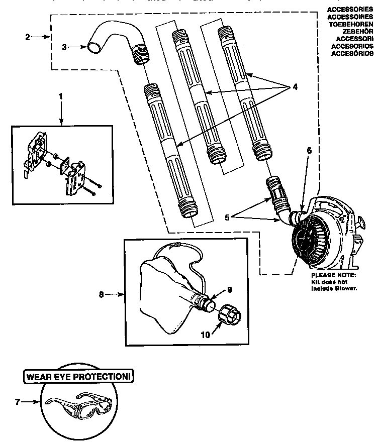 Homelite BX90-UT08026-C gutter maintenanace kit diagram