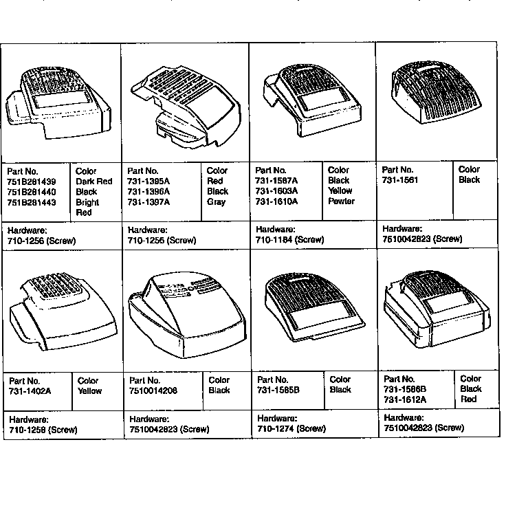 MTD 12A-370N720 THRU 12A-389N720 hardware diagram