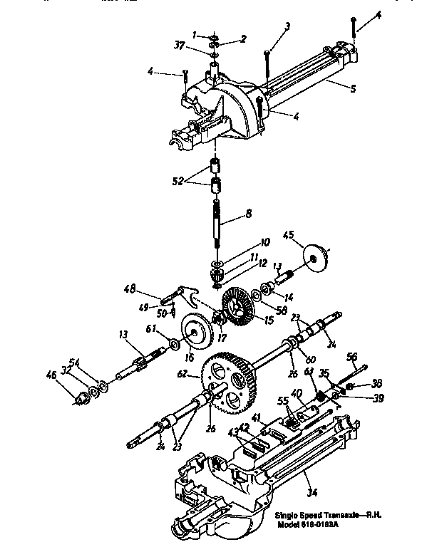 MTD 13AL660 THRU 679F720 differential assembly diagram