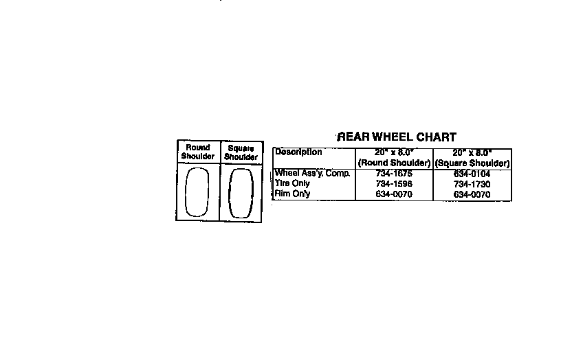 MTD 13AL660 THRU 679F720 rear wheel cart diagram