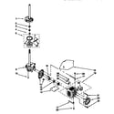 Kenmore 11027852791 gearcase, motor,pump diagram