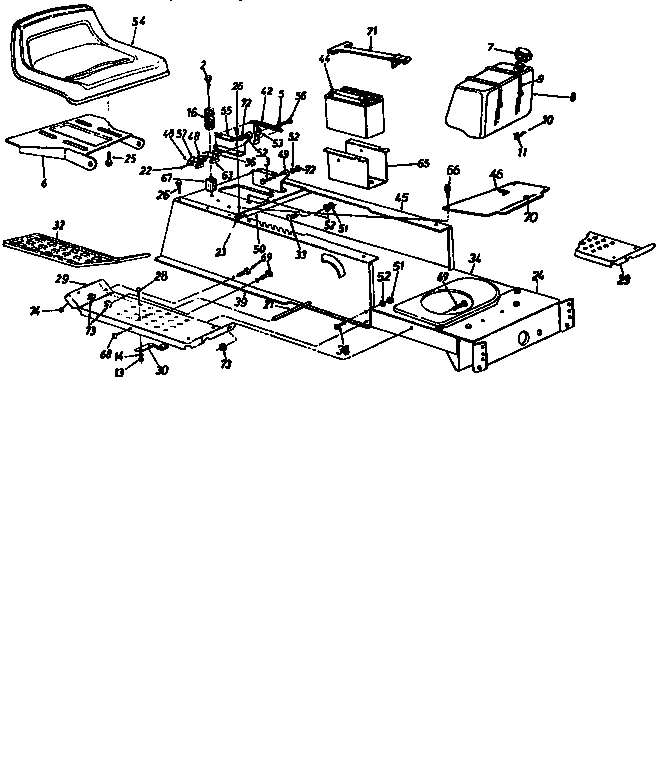 MTD 13AX694G401 seat assembly diagram