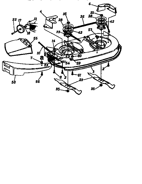 MTD 13AX694G401 deck assembly diagram