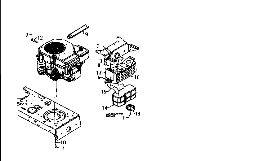 MTD 13AX694G401 muffler assembly diagram