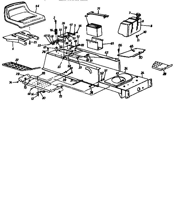 MTD 13AS695G118 seat assembly diagram