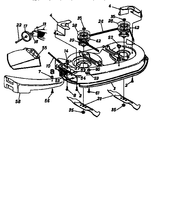 MTD 13AS695G118 deck assembly diagram