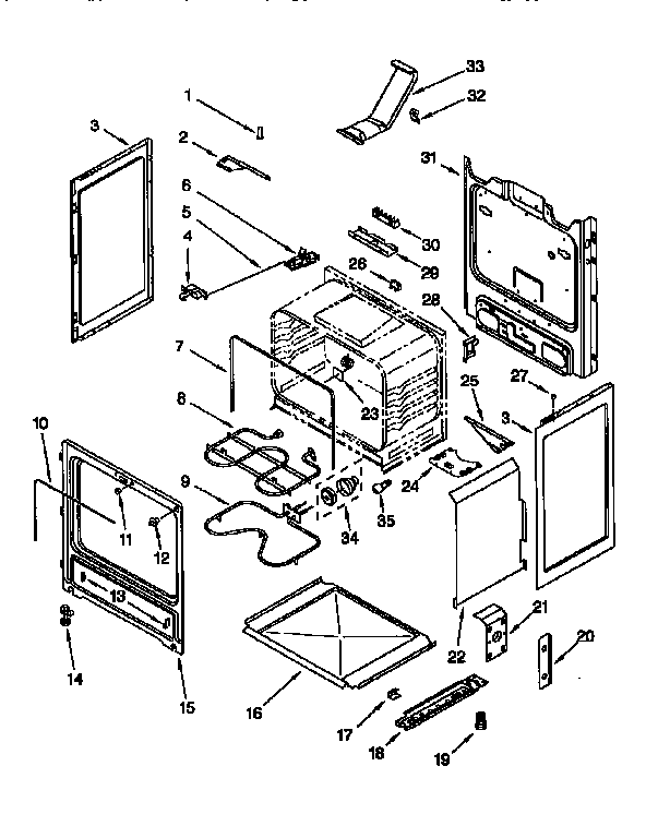 Whirlpool RF396LXEB0 chassis diagram