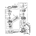 Whirlpool DU920QWDB5 pump and motor diagram