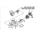 Homelite HB-180-V UT08010-C volute housing and starter diagram