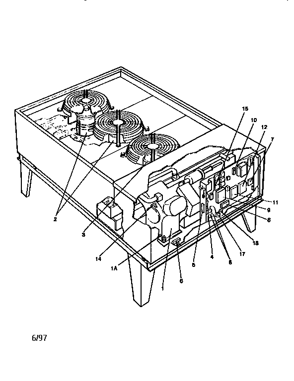 York H1CA300A25A direct drive fan  motor diagram