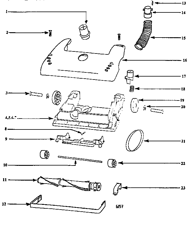 Eureka 4350BT agitator diagram