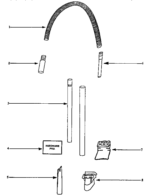 Eureka 4350BT attachment parts diagram
