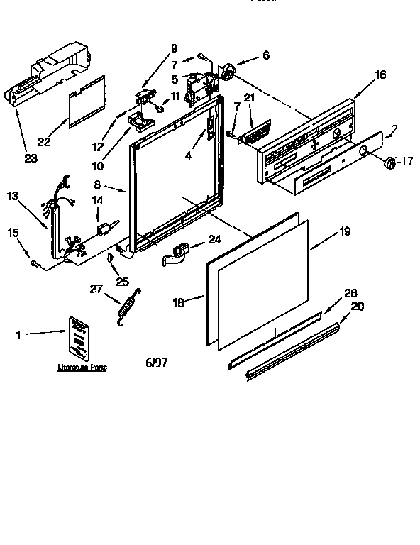 Kenmore 66515685790 frame and console diagram