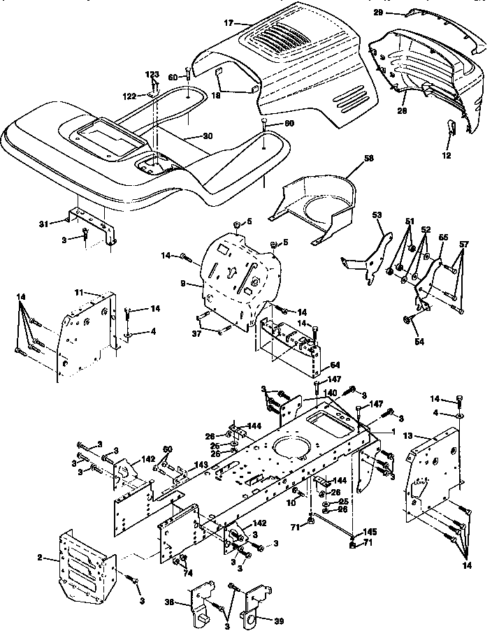 Craftsman 917259553 chassis and enclosures diagram