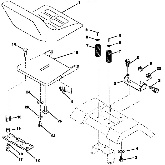 Craftsman 917259553 seat assembly diagram