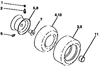 Craftsman 917259553 wheels and tires diagram