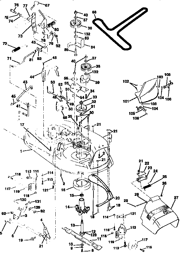 Craftsman 917259553 mower deck diagram