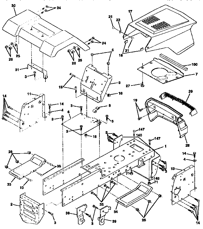 Craftsman 917258482 chassis and enclosures diagram
