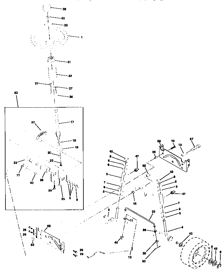 Craftsman 917258482 steering assembly diagram