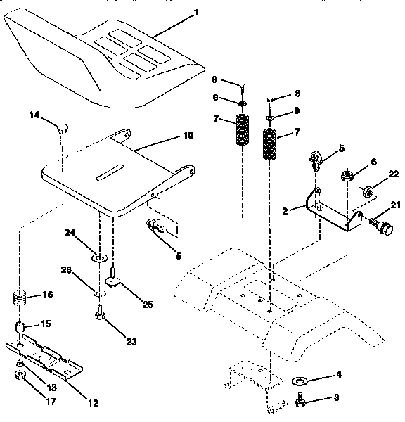 Craftsman 917258482 seat assembly diagram