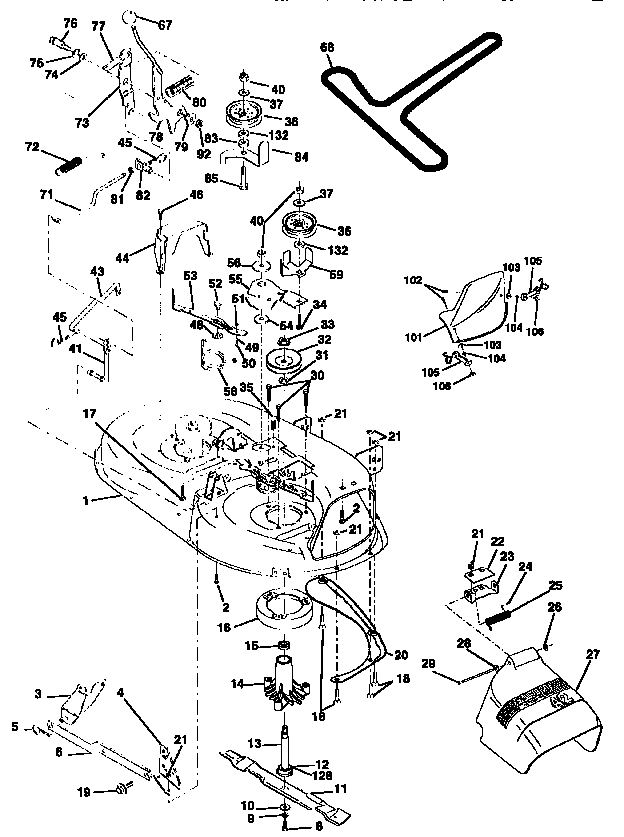 Craftsman 917258482 mower diagram