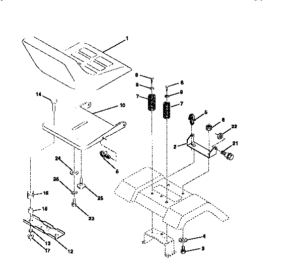 Craftsman 917259552 seat assembly diagram