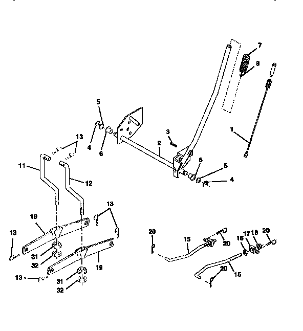 Craftsman 917259552 mower lift diagram