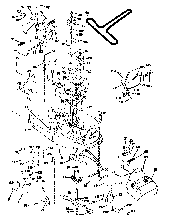 Craftsman 917259552 mower deck diagram