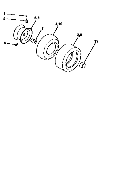 Craftsman 917258555 wheels and tires diagram