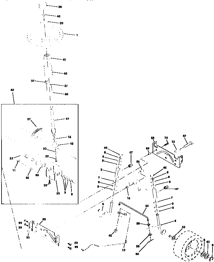 Craftsman 917258471 steering assembly diagram