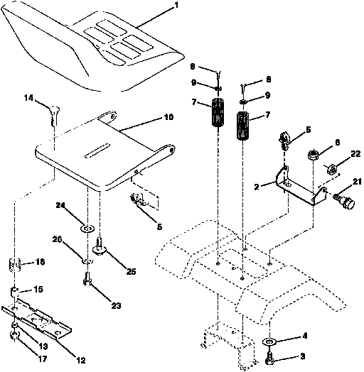 Craftsman 917258471 seat assembly diagram